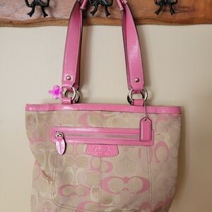 Coach 2004 Signature Canvas Zip-Top Shoulder Bag